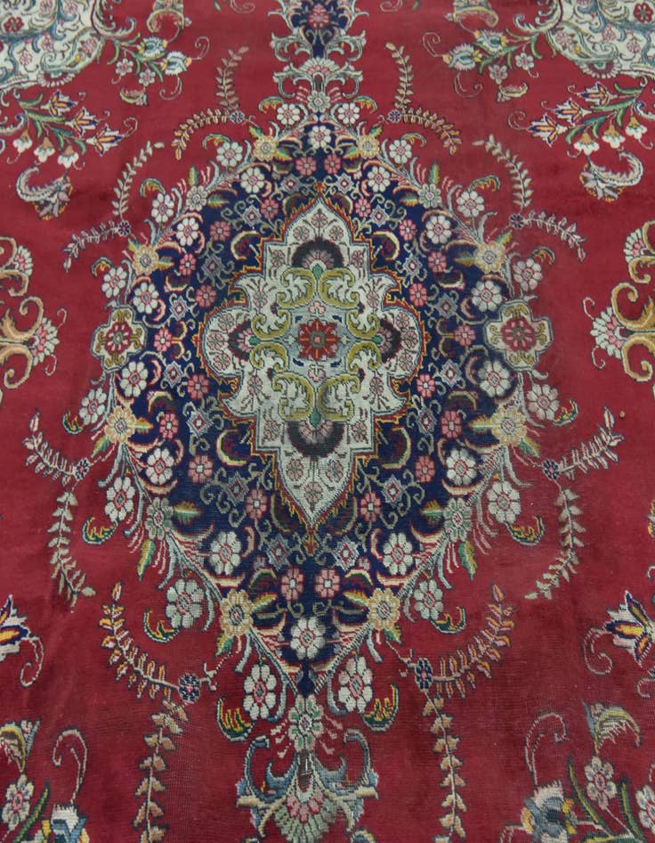 Detail image of 10' x 12' 9 Hand Knotted Tabriz Persian Wool Rug