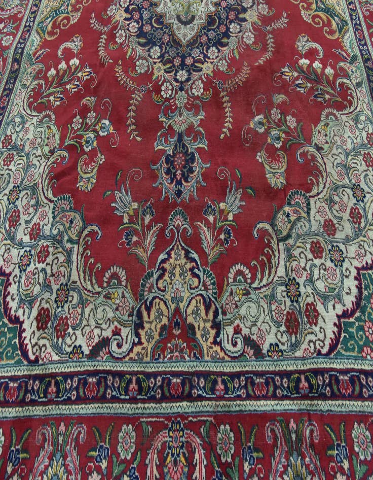Detail image of 10' x 12' 9 Hand Knotted Tabriz Persian Wool Rug