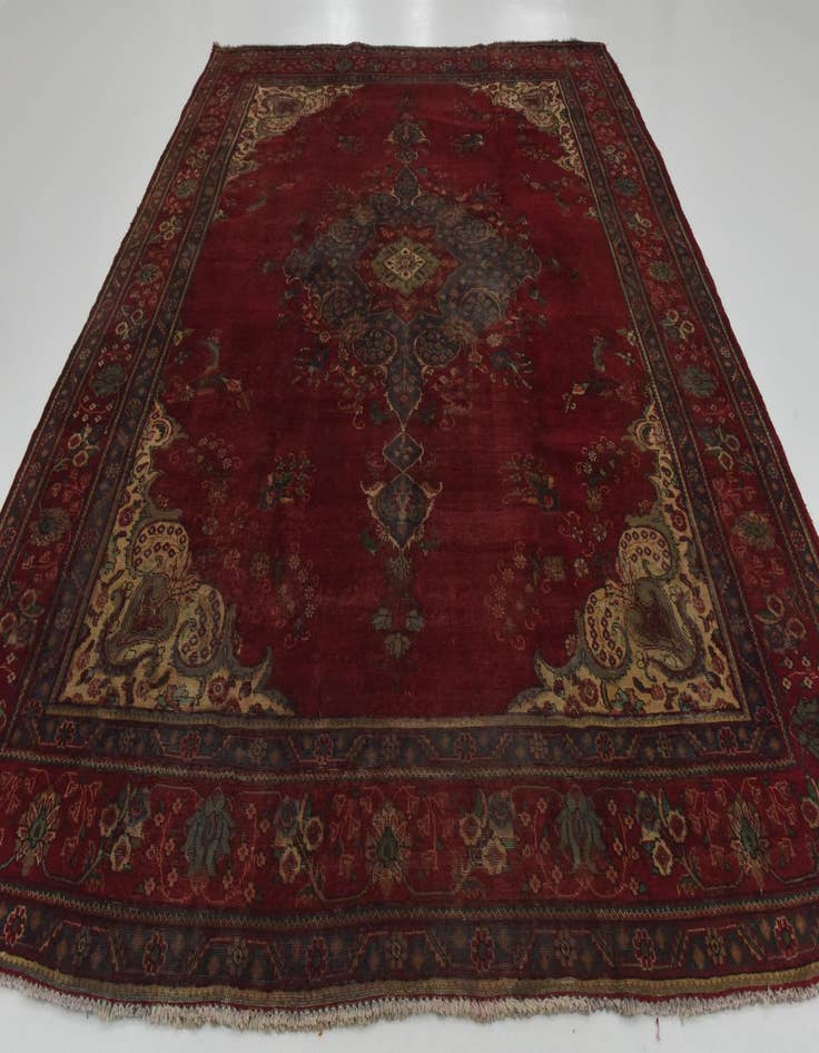 Detail image of 9' 8 x 11' 10 Hand Knotted Tabriz Persian Wool Rug