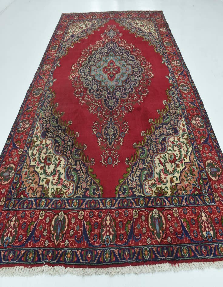 Detail image of  9' 6 x 13'  Hand Knotted Tabriz Persian Wool Rug