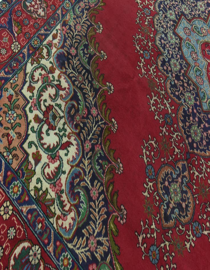 Detail image of  9' 6 x 13'  Hand Knotted Tabriz Persian Wool Rug