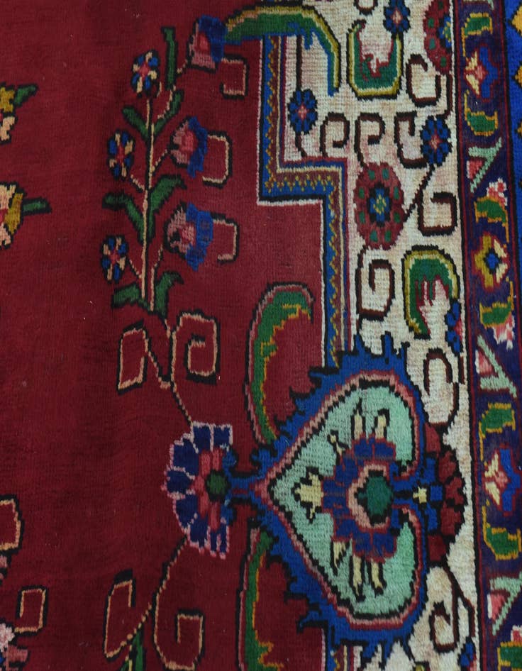 Detail image of  9' 6 x 12' 10  Hand Knotted Tabriz Persian Wool Rug