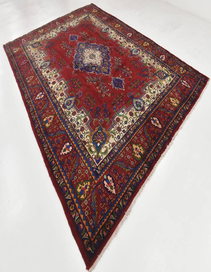 Detail image of  9' 6 x 12' 10  Hand Knotted Tabriz Persian Wool Rug