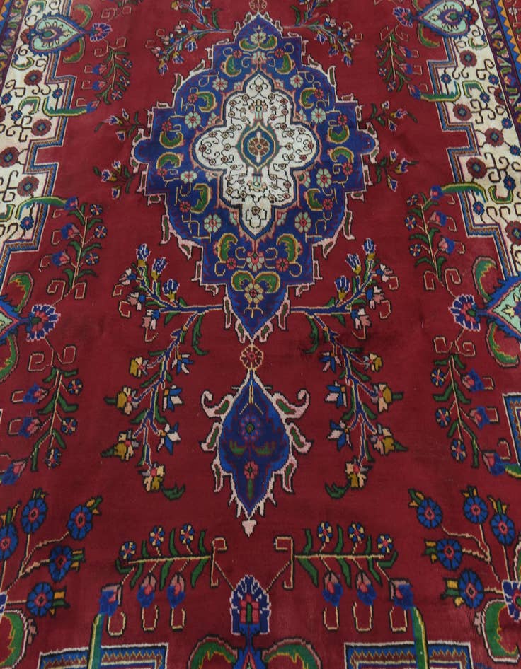 Detail image of  9' 6 x 12' 10  Hand Knotted Tabriz Persian Wool Rug