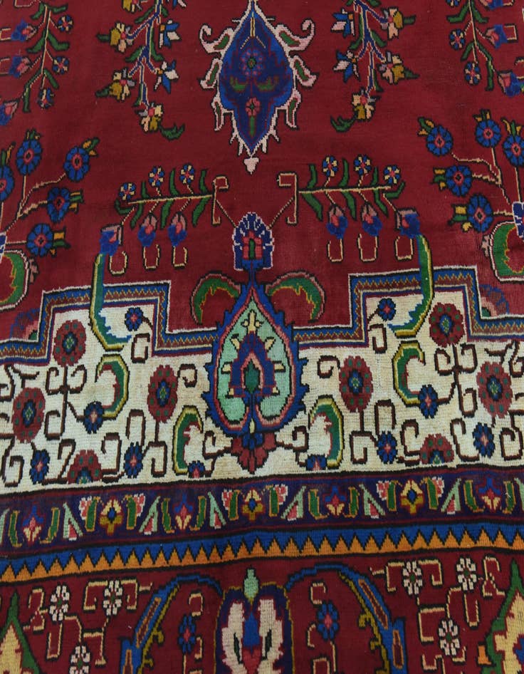 Detail image of  9' 6 x 12' 10  Hand Knotted Tabriz Persian Wool Rug