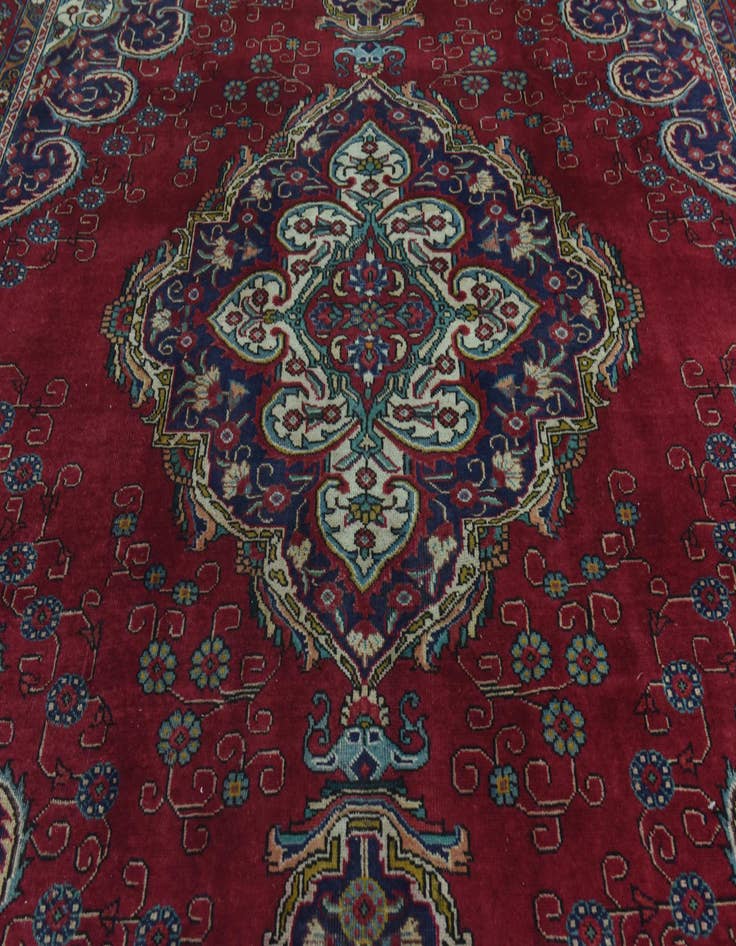 Detail image of 9' 9 x 12' 9 Hand Knotted Tabriz Persian Wool Rug