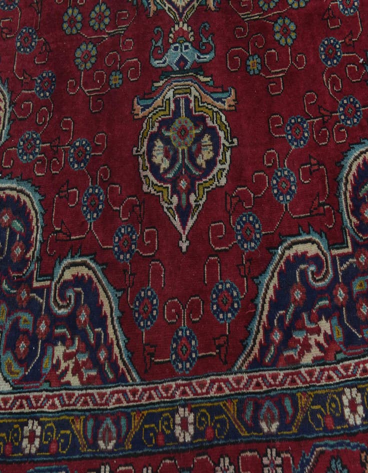 Detail image of 9' 9 x 12' 9 Hand Knotted Tabriz Persian Wool Rug