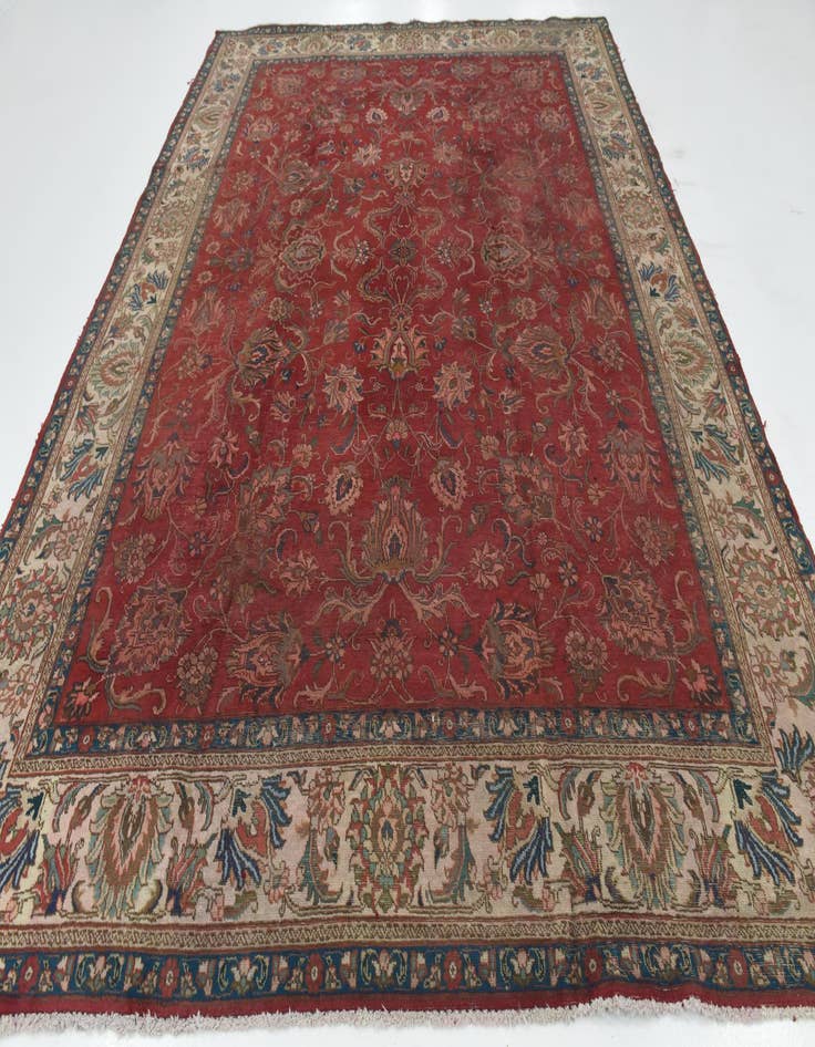 Detail image of 9' 8 x 12' 6 Hand Knotted Tabriz Persian Wool Rug