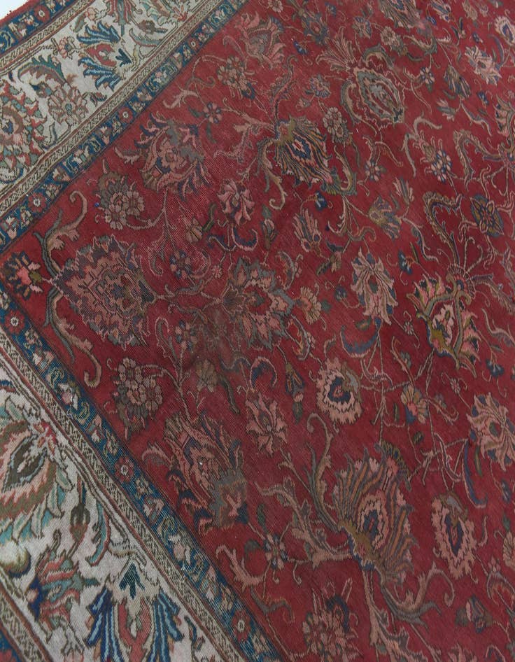 Detail image of 9' 8 x 12' 6 Hand Knotted Tabriz Persian Wool Rug