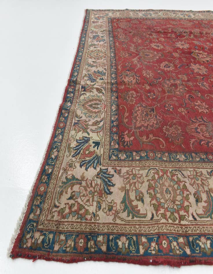 Detail image of 9' 8 x 12' 6 Hand Knotted Tabriz Persian Wool Rug