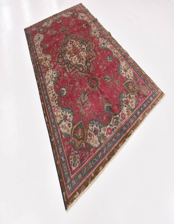 Detail image of 6' x 9' 6 Hand Knotted Tabriz Persian Wool Rug