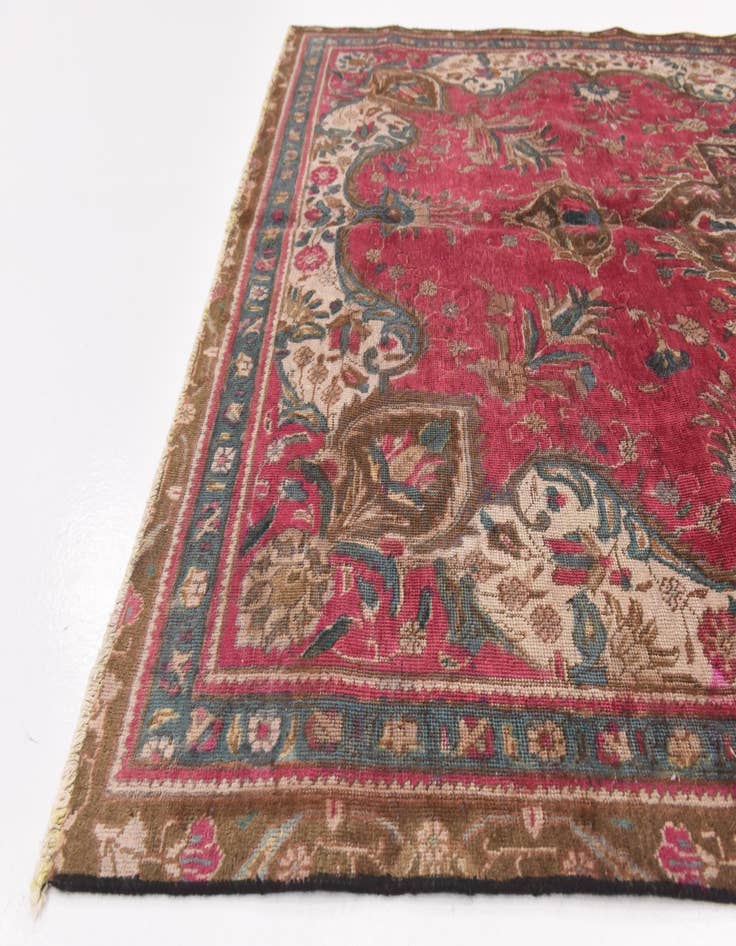 Detail image of 6' x 9' 6 Hand Knotted Tabriz Persian Wool Rug