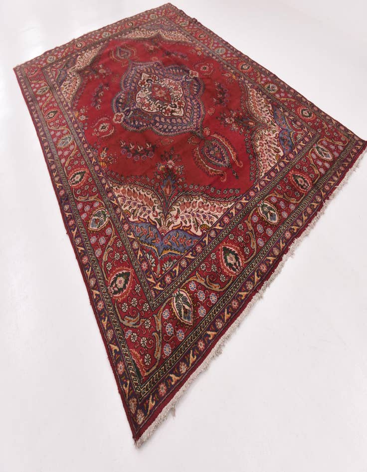 Detail image of 9' 7 x 13' 3 Hand Knotted Tabriz Persian Wool Rug