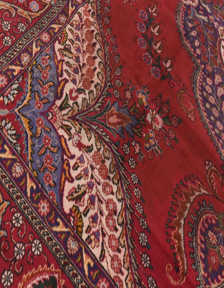 Detail image of 9' 7 x 13' 3 Hand Knotted Tabriz Persian Wool Rug