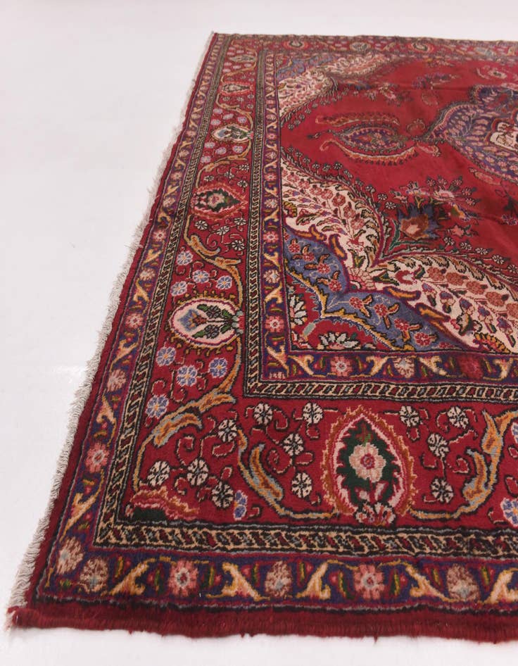 Detail image of 9' 7 x 13' 3 Hand Knotted Tabriz Persian Wool Rug