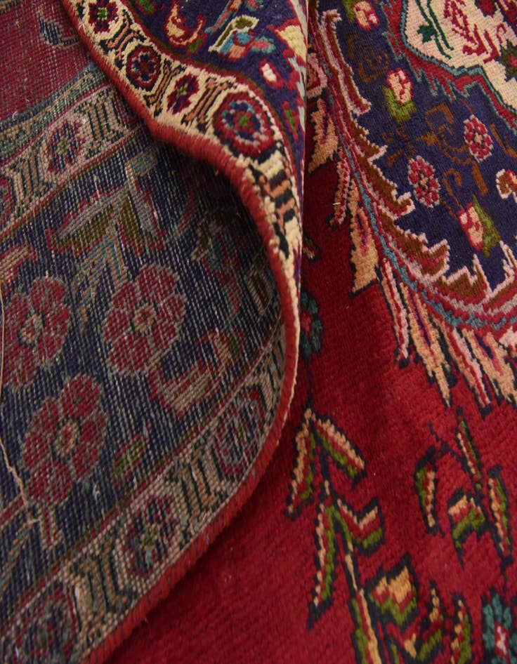 Detail image of  9' 8 x 12' 6  Hand Knotted Tabriz Persian Wool Rug