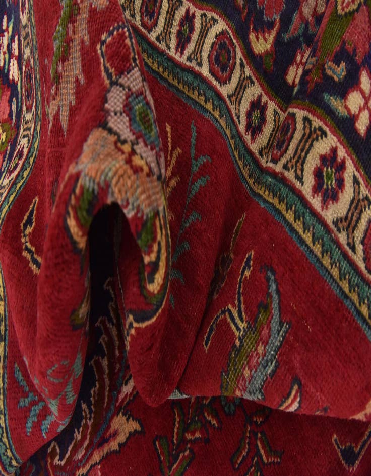Detail image of  9' 8 x 12' 6  Hand Knotted Tabriz Persian Wool Rug