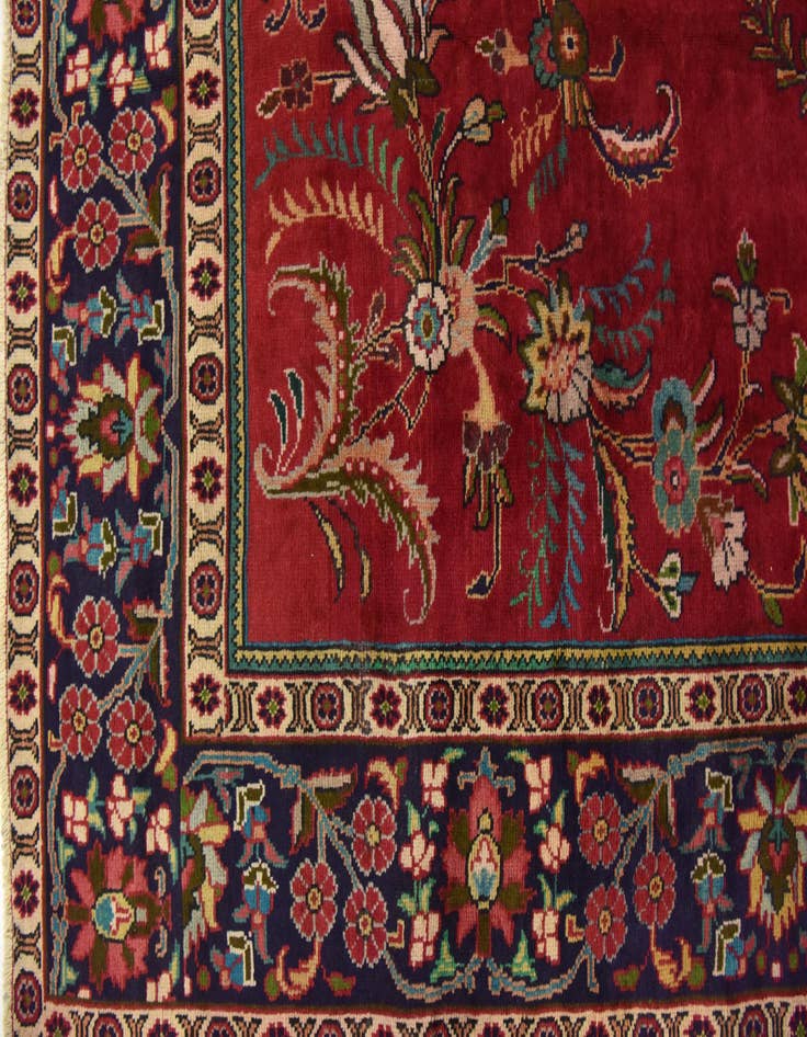 Detail image of  9' 8 x 12' 6  Hand Knotted Tabriz Persian Wool Rug