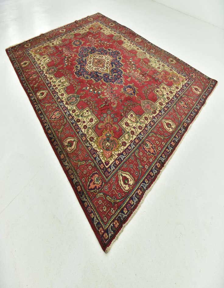 Detail image of  10' x 12' 10  Hand Knotted Tabriz Persian Wool Rug