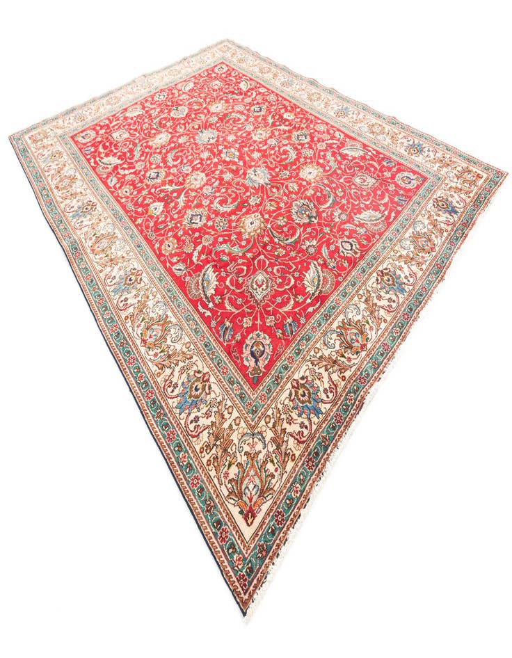 Detail image of  9' 8 x 12' 6  Hand Knotted Tabriz Persian Wool Rug