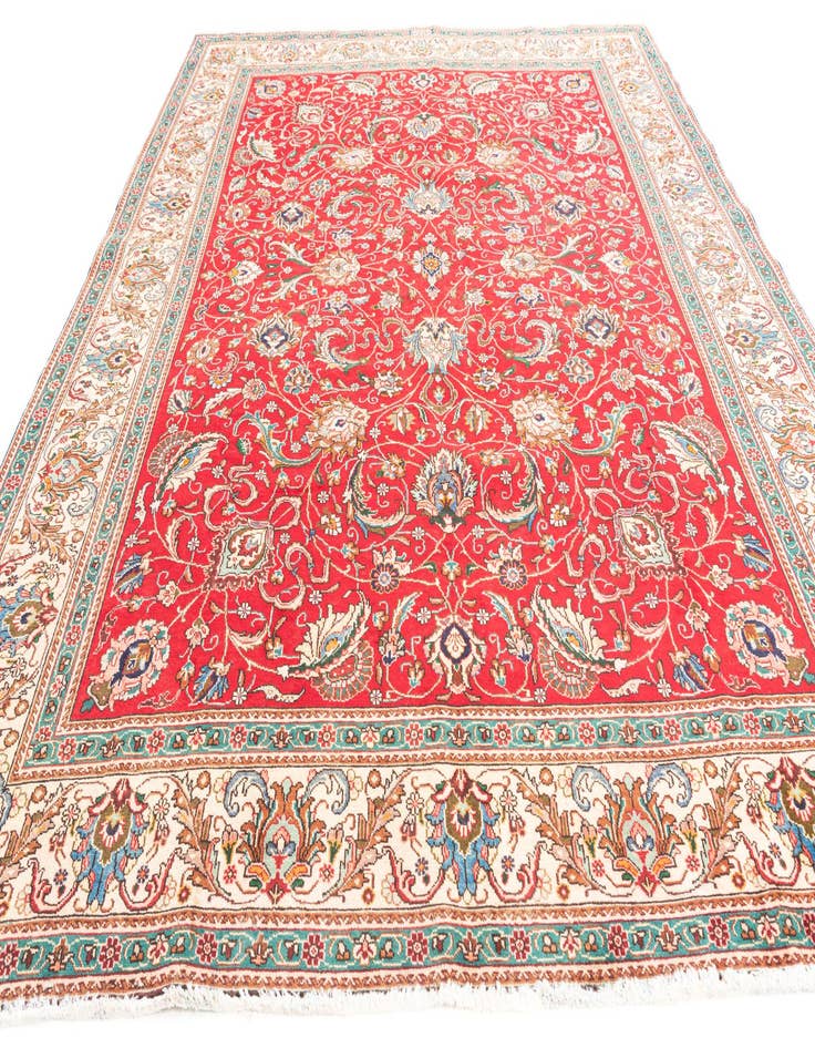 Detail image of  9' 8 x 12' 6  Hand Knotted Tabriz Persian Wool Rug