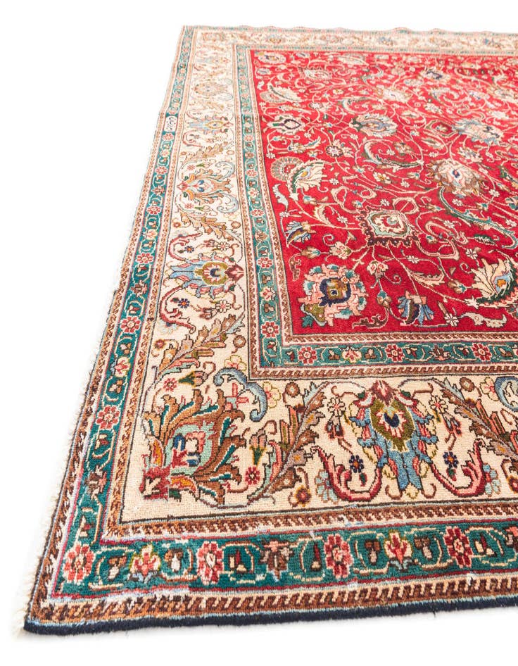 Detail image of  9' 8 x 12' 6  Hand Knotted Tabriz Persian Wool Rug