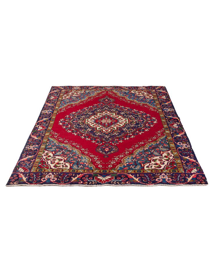 Detail image of  6' 4 x 8' 10  Hand Knotted Tabriz Persian Wool Rug