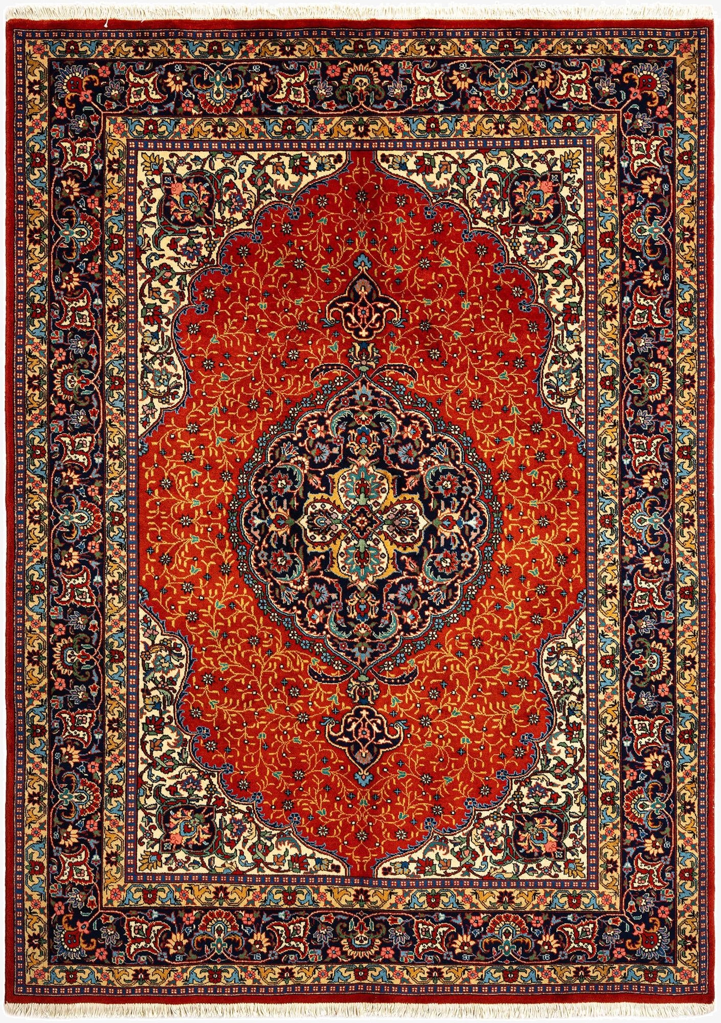  7' x 9' 8 Tabriz Wool Rug