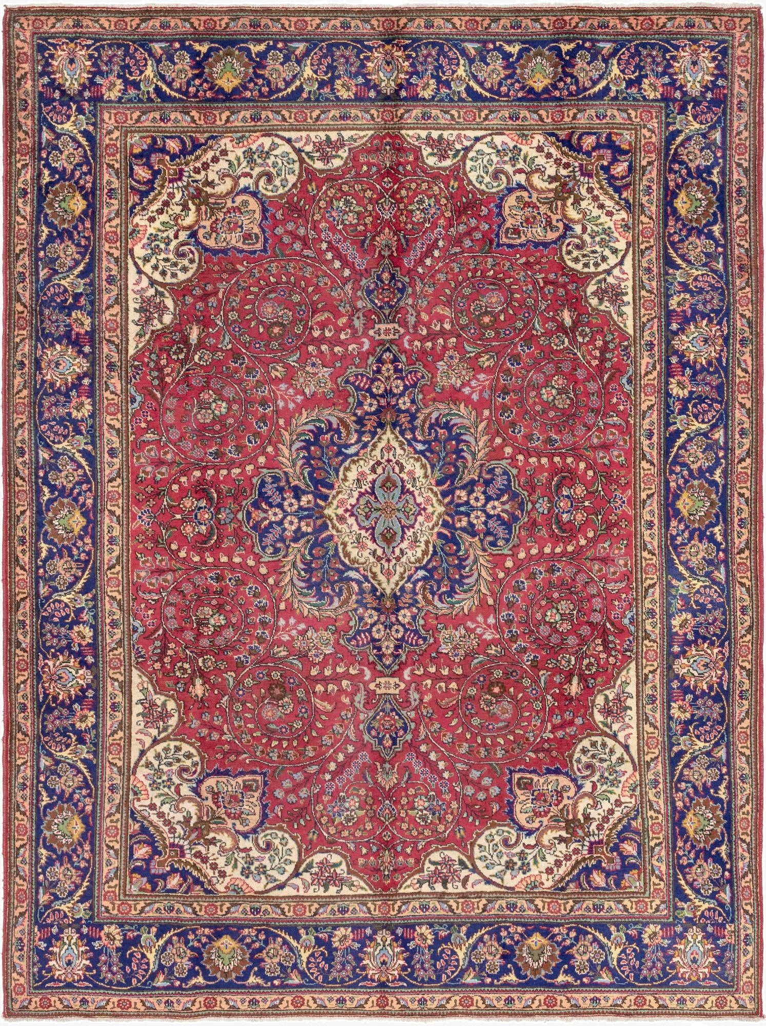  9' 10 x 13' 2  Hand Knotted Tabriz Persian Wool Rug