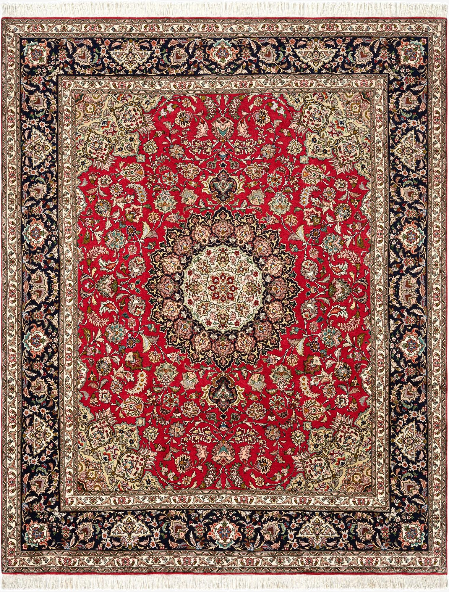  6' 7 x 8' 4 Tabriz Rug