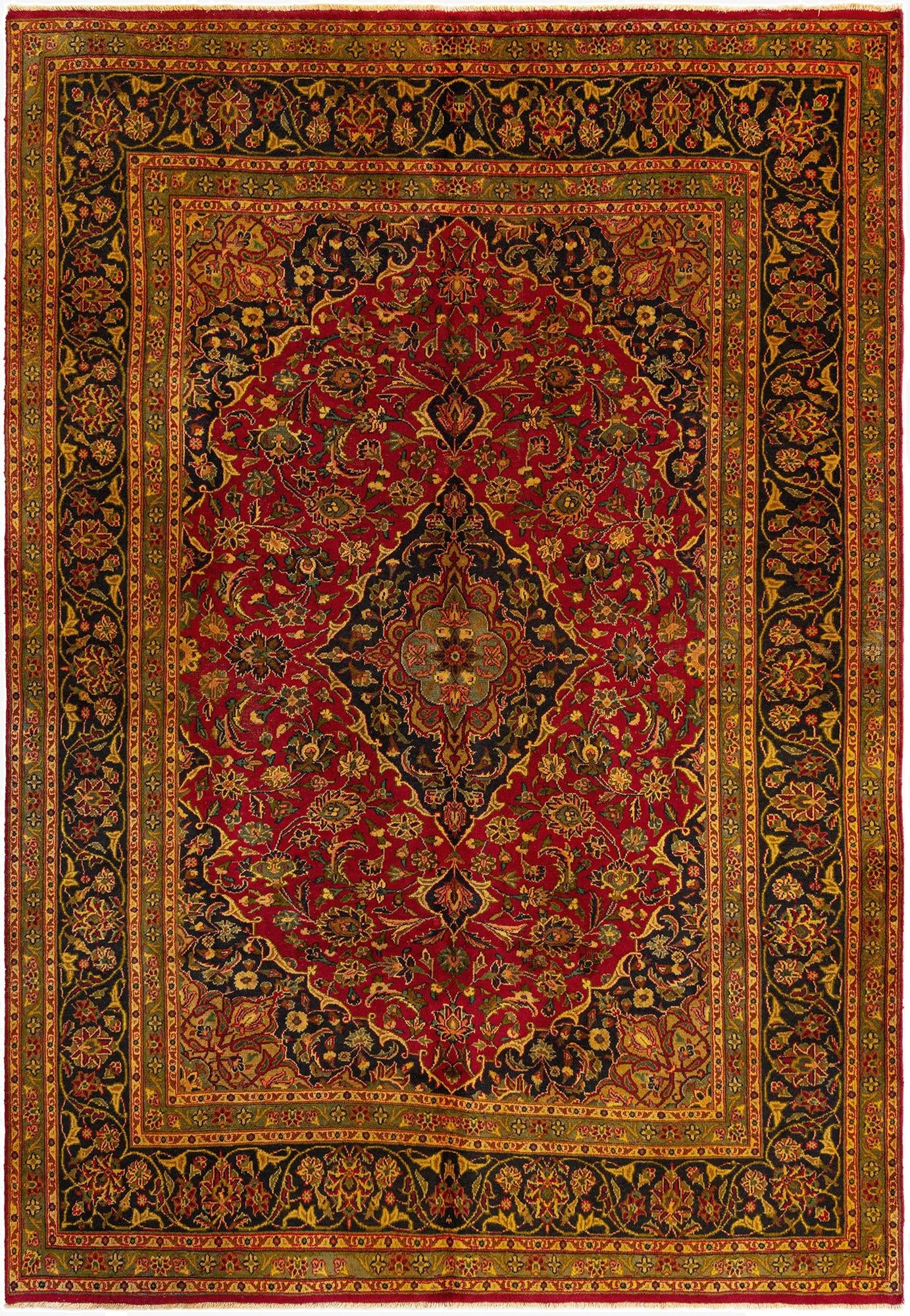  6' 7 x 9' 6 Tabriz Wool Rug