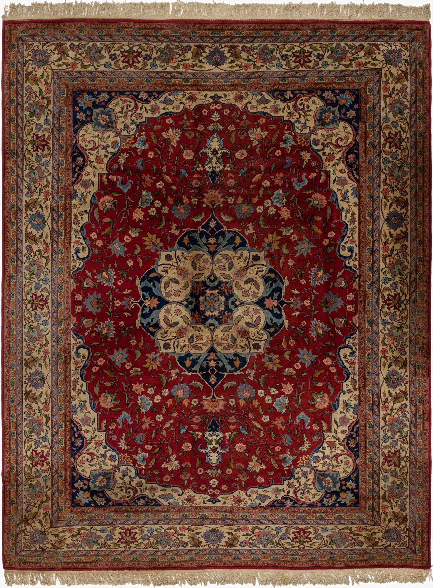  10' x 13' 2  Hand Knotted Tabriz Wool Rug