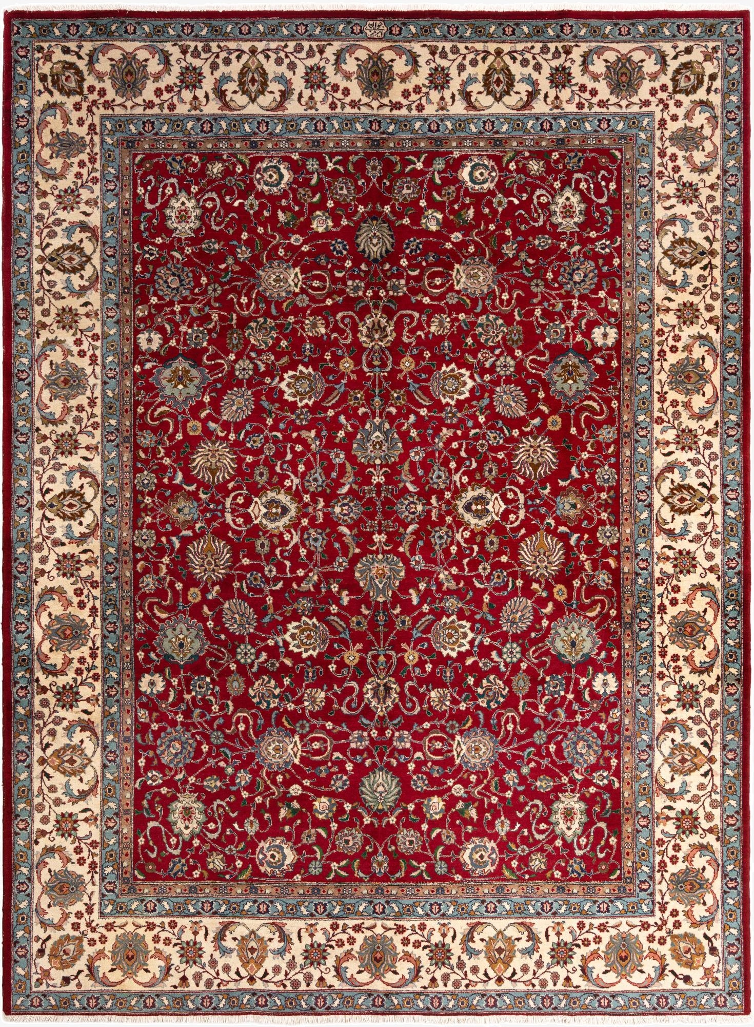  9' 2 x 12' 3  Hand Knotted Tabriz Wool Rug