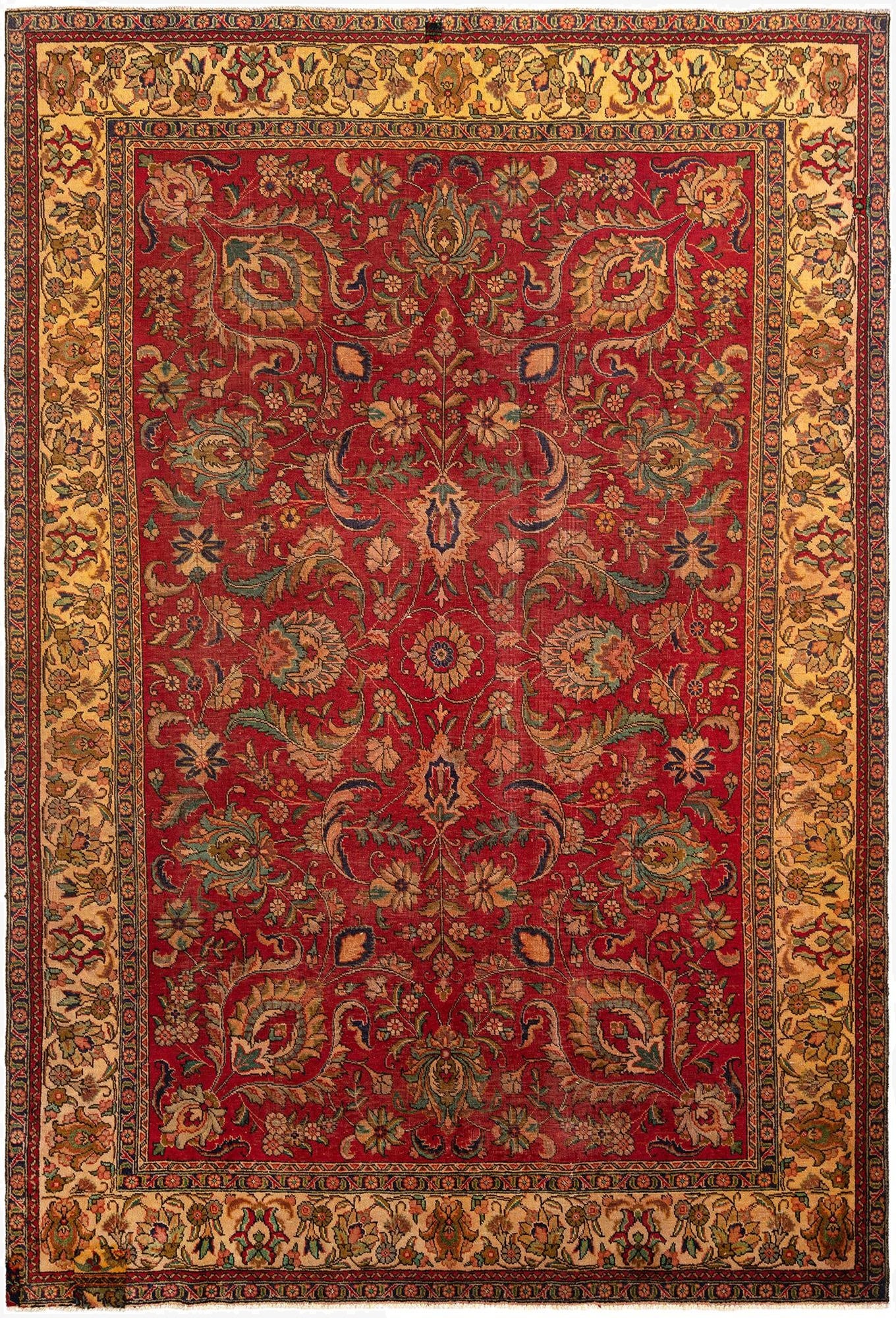  7' 5 x 11' Tabriz Wool Rug