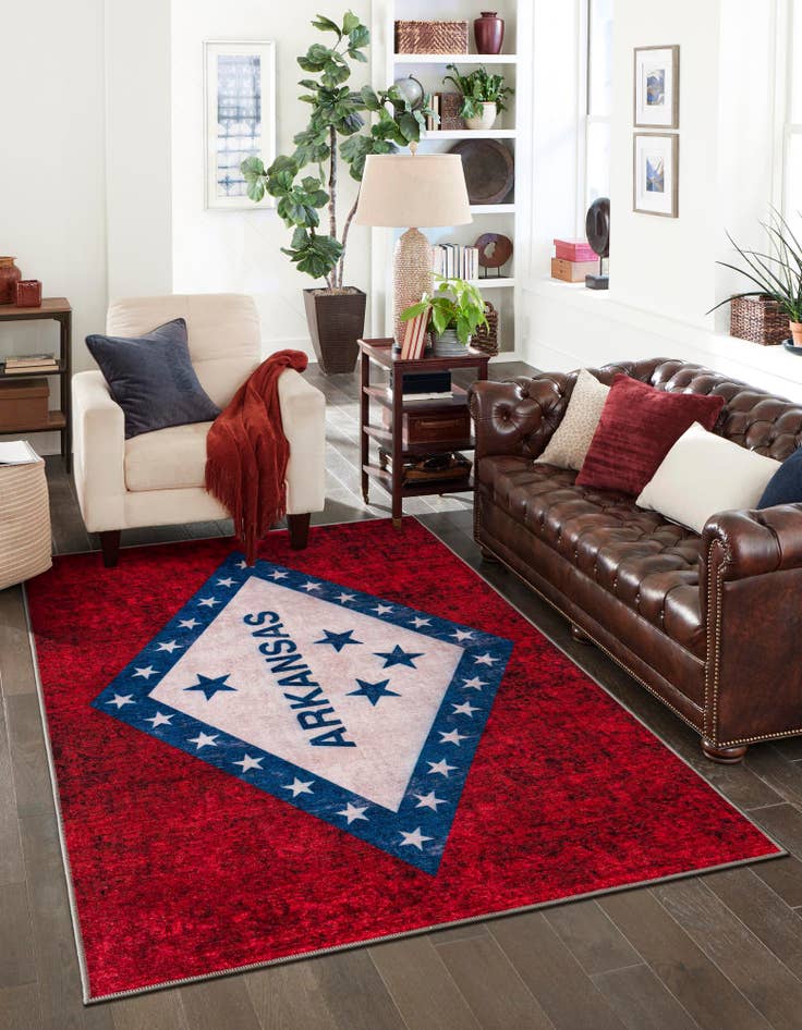 Detail image of  4' x 6' Arkansas The Flag Collection Rug