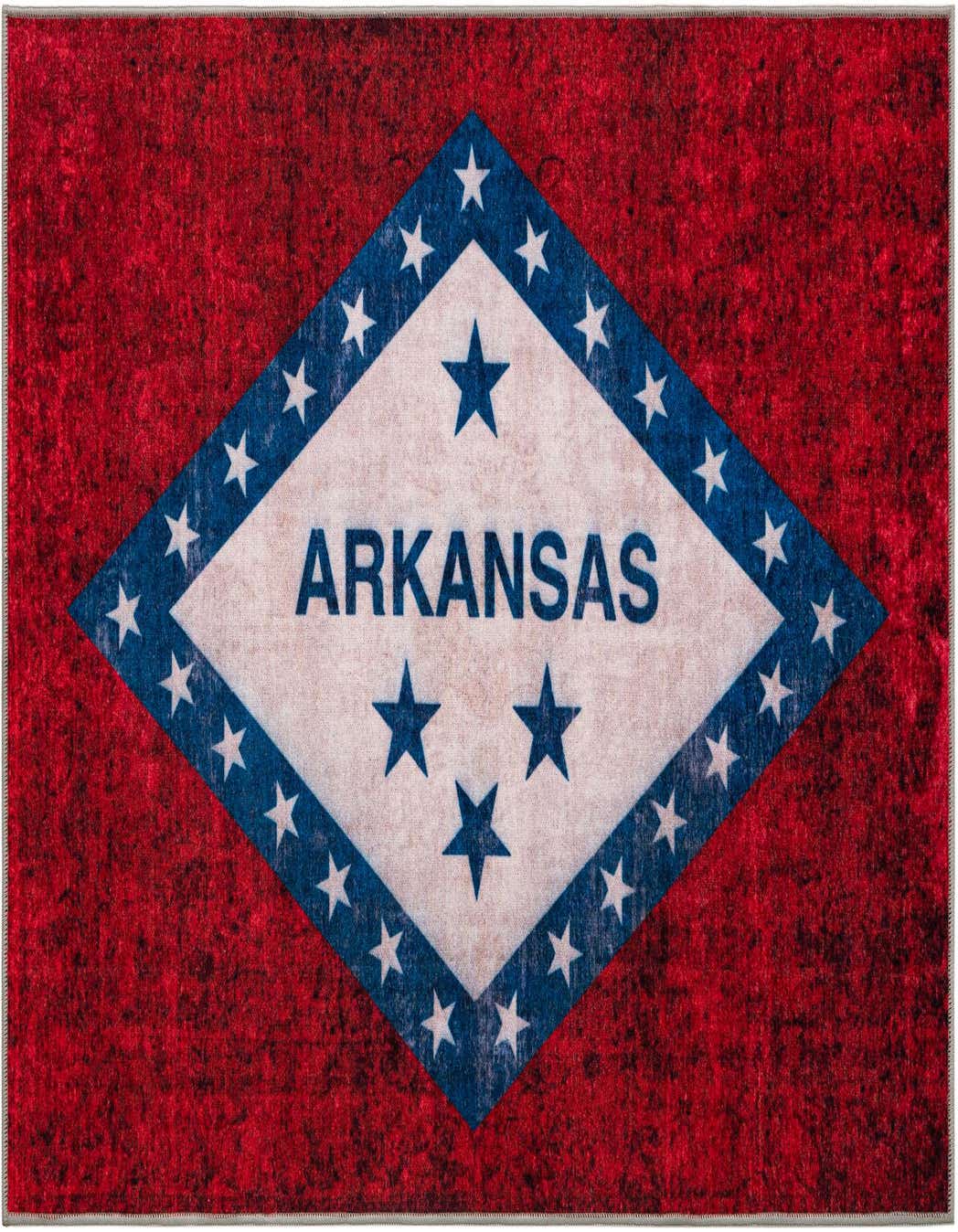 Primary image  8' x 10' Arkansas The Flag Collection Rug