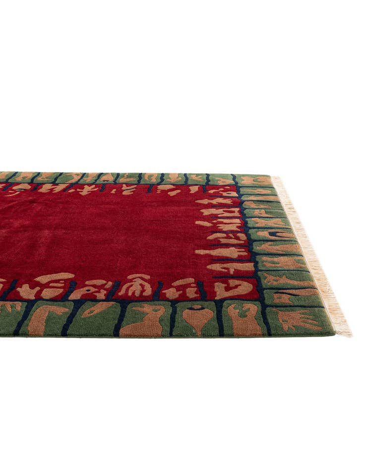 Detail image of  5' 10 x 7' 9  Hand Knotted Tibet Wool Rug