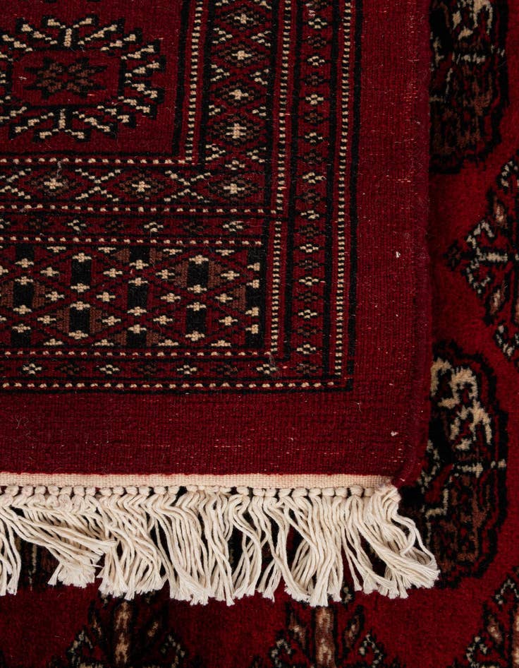 Detail image of  4' 3 x 5' 8  Hand Knotted Torkaman Persian Wool Rug