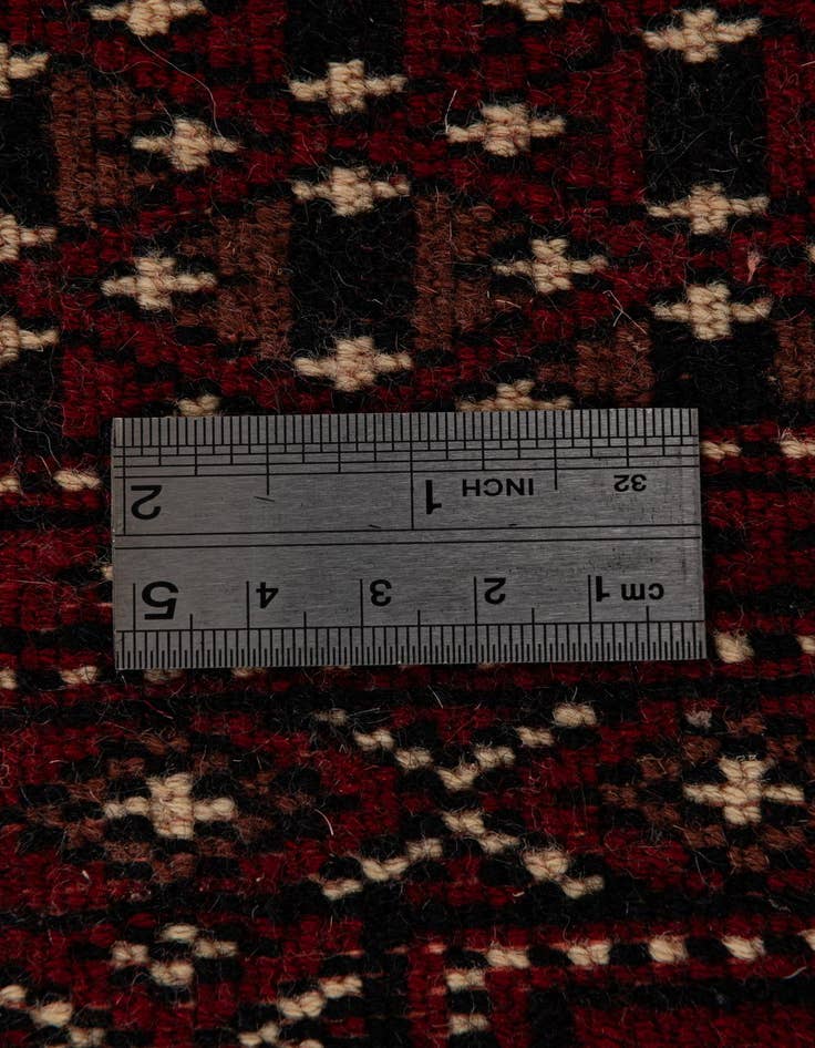 Detail image of  4' 3 x 5' 8  Hand Knotted Torkaman Persian Wool Rug