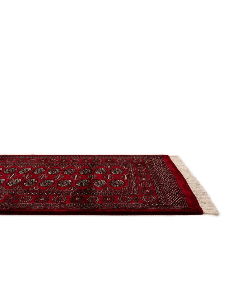 Detail image of  4' 3 x 5' 8  Hand Knotted Torkaman Persian Wool Rug