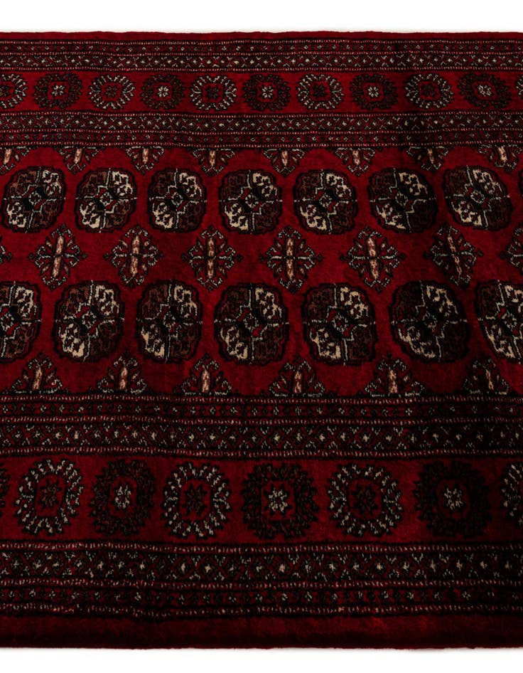 Detail image of  4' 3 x 5' 8  Hand Knotted Torkaman Persian Wool Rug