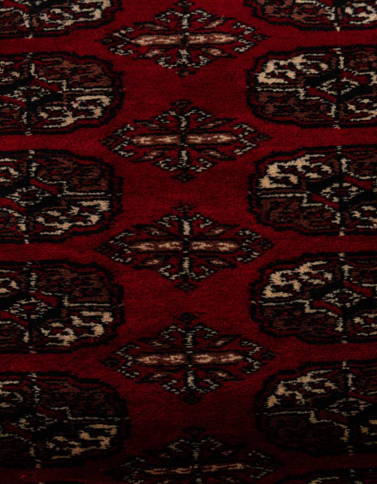 Detail image of  4' 3 x 5' 8  Hand Knotted Torkaman Persian Wool Rug