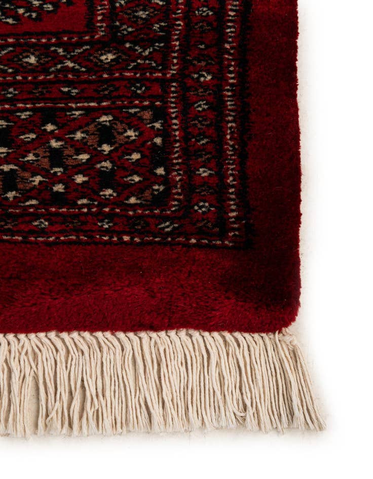 Detail image of  4' 3 x 5' 8  Hand Knotted Torkaman Persian Wool Rug