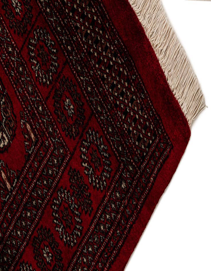 Detail image of  4' 3 x 5' 8  Hand Knotted Torkaman Persian Wool Rug