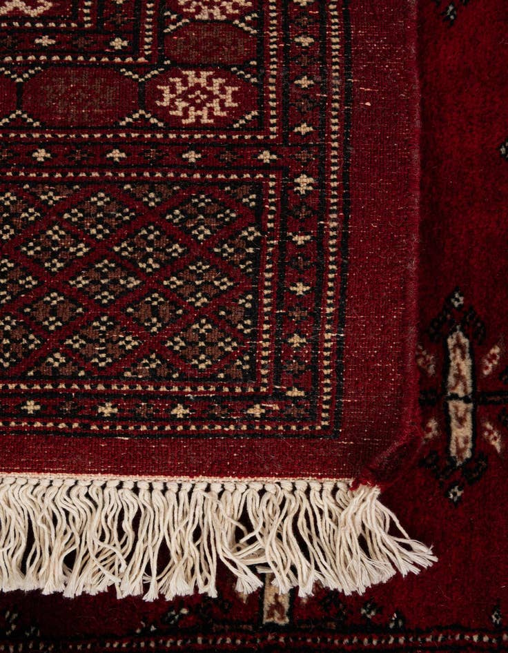 Detail image of  4' 2 x 6' 2  Hand Knotted Torkaman Persian Wool Rug