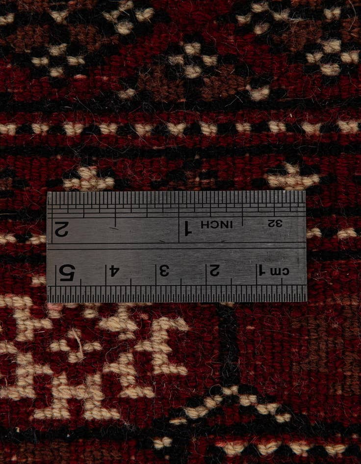 Detail image of  4' 2 x 6' 2  Hand Knotted Torkaman Persian Wool Rug