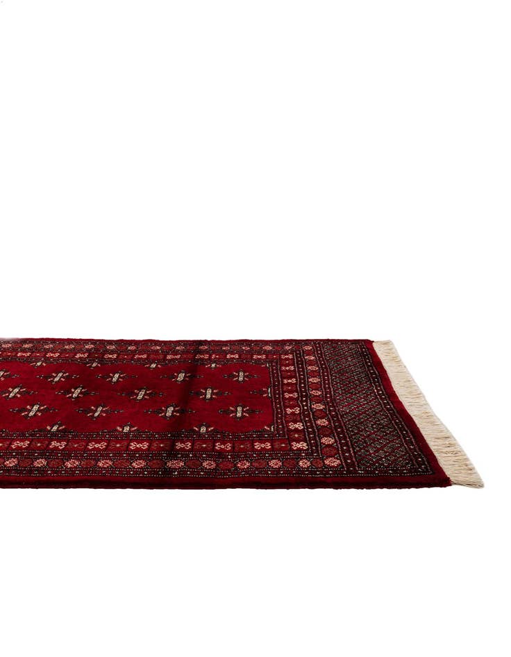 Detail image of  4' 2 x 6' 2  Hand Knotted Torkaman Persian Wool Rug