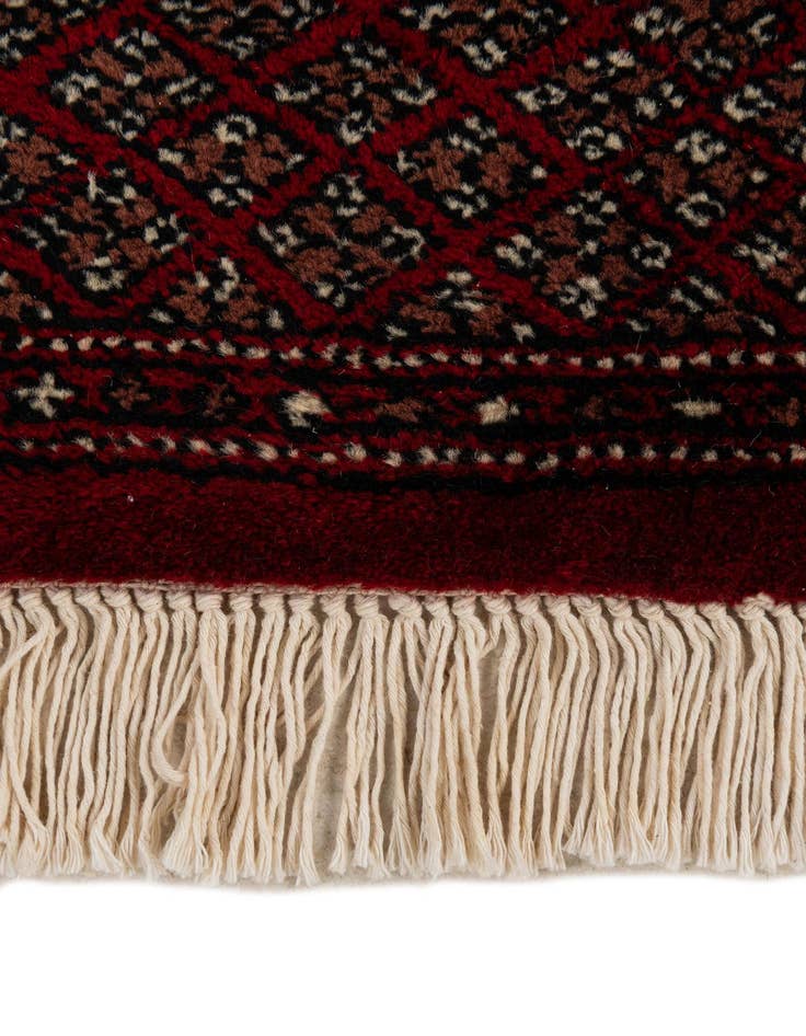 Detail image of  4' 2 x 6' 2  Hand Knotted Torkaman Persian Wool Rug