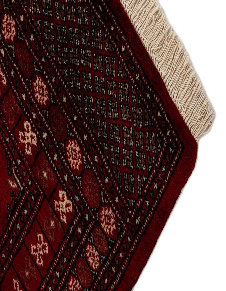 Detail image of  4' 2 x 6' 2  Hand Knotted Torkaman Persian Wool Rug