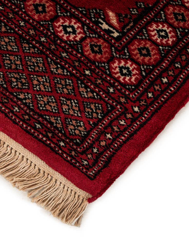 Detail image of  2' x 3' 4  Hand Knotted Torkaman Persian Wool Rug